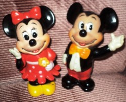 6'' TALL HARD PLASTIC MICKEY MOUSE, MINNIE MOUSE PIGGY BANKS